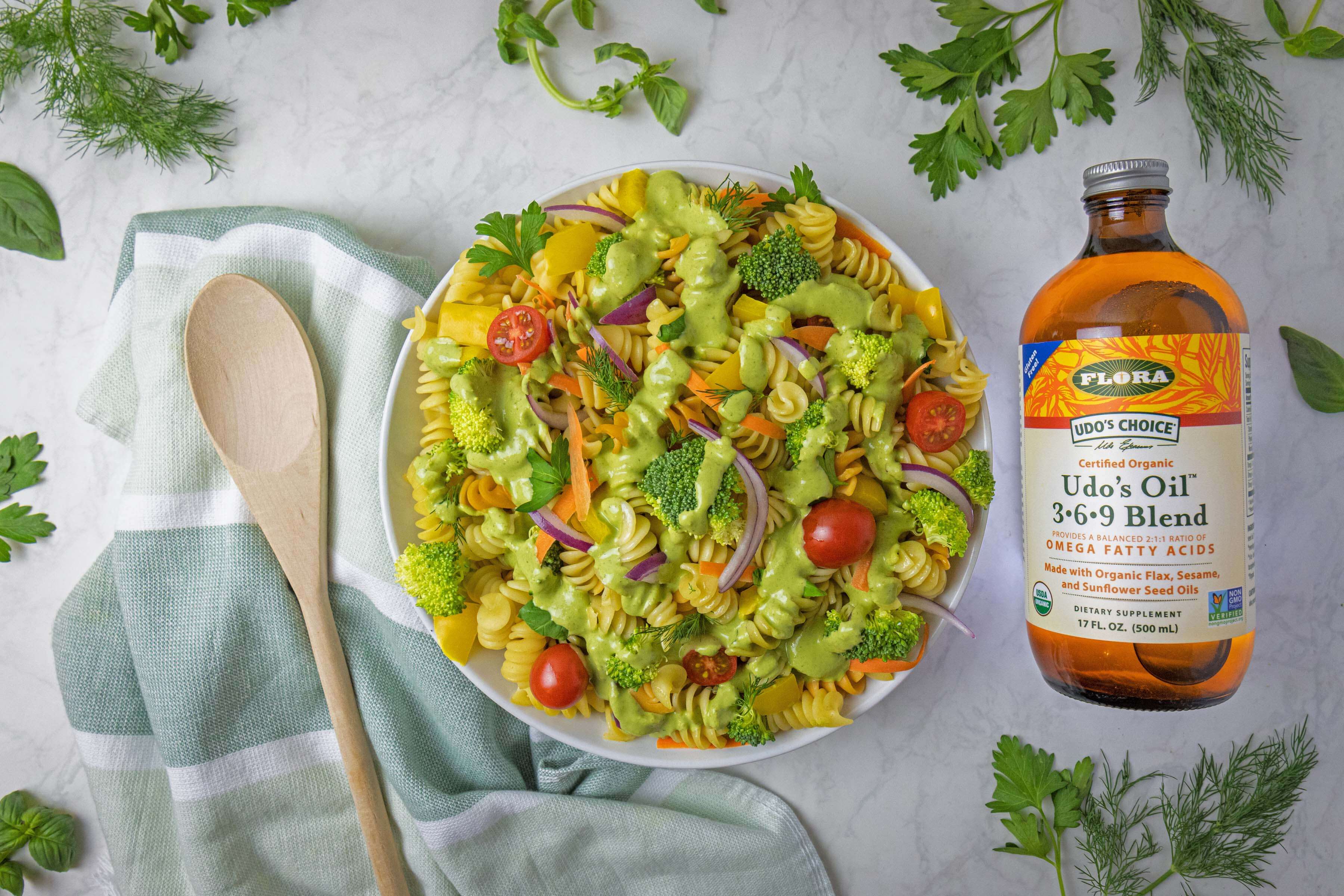 Udo’s Green Goddess Pasta Salad