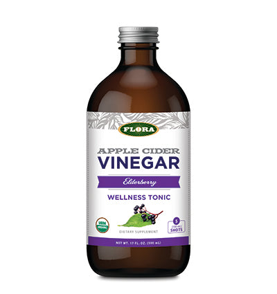 Flora Health organic apple cider vinegar wellness tonic with elderberry