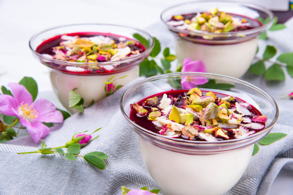 Red Beet Malabi Pudding