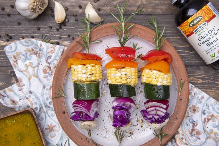 Rosemary Skewers with Sweet & Citrusy Italian Dressing