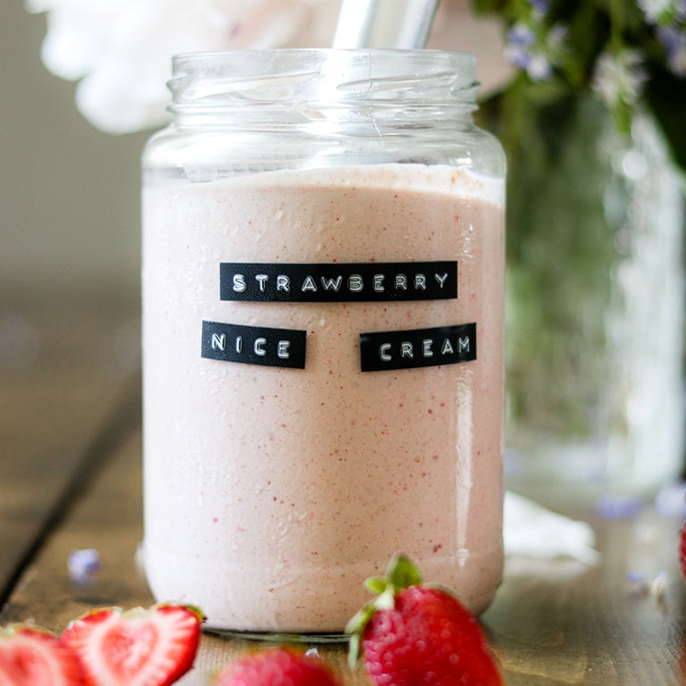 Strawberry Flax Nice Cream