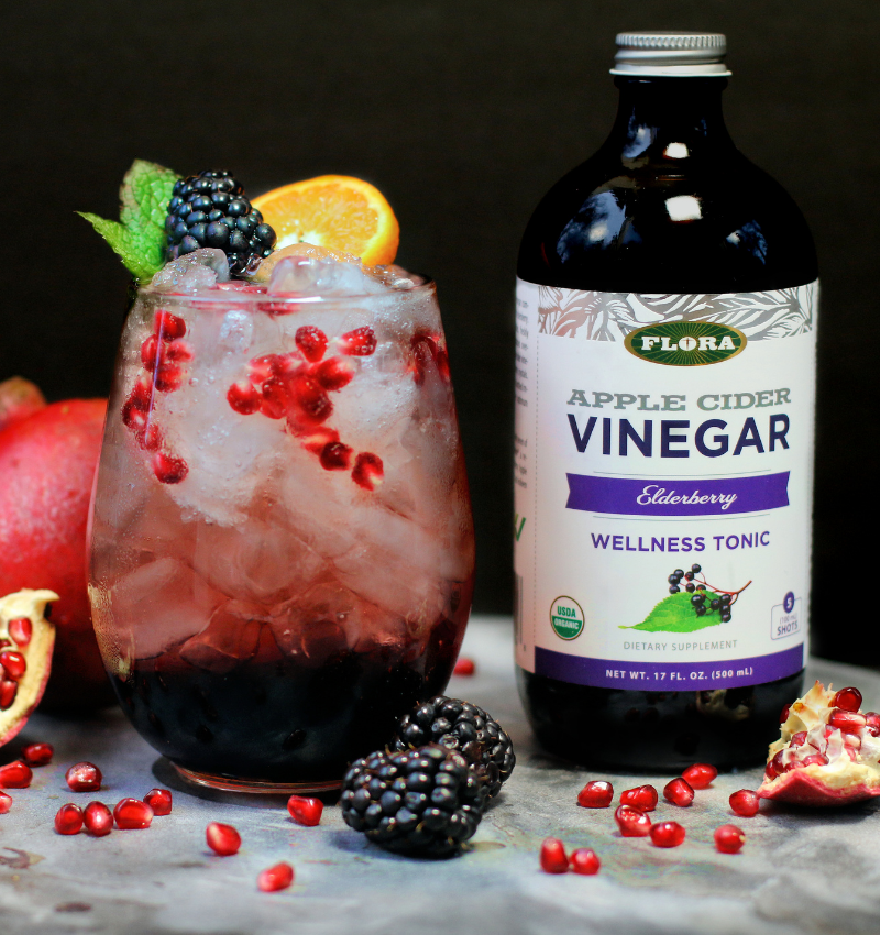 Immune Boosting Elderberry + Pomegranate Shrub