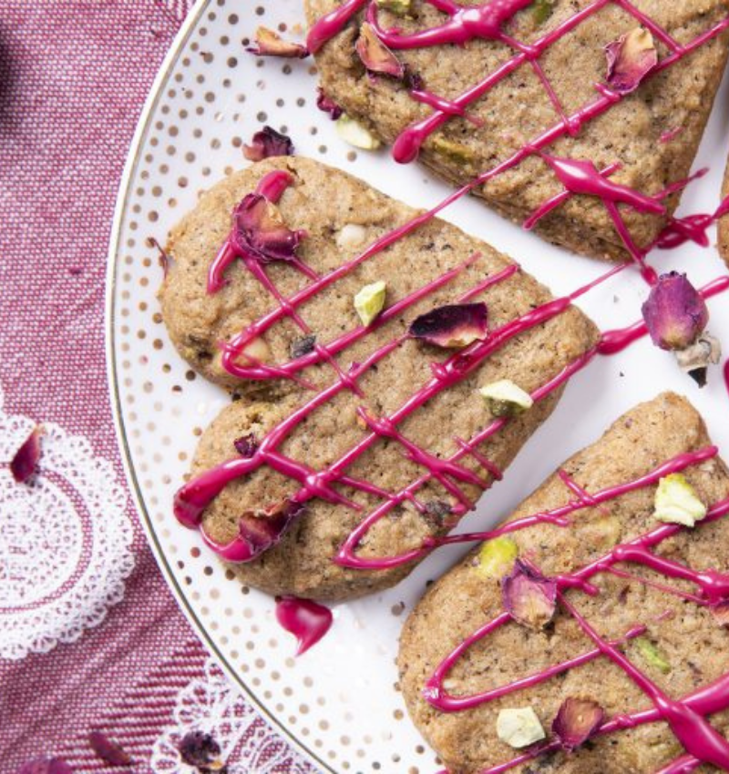 Hearts and Flowers Almond Cookies