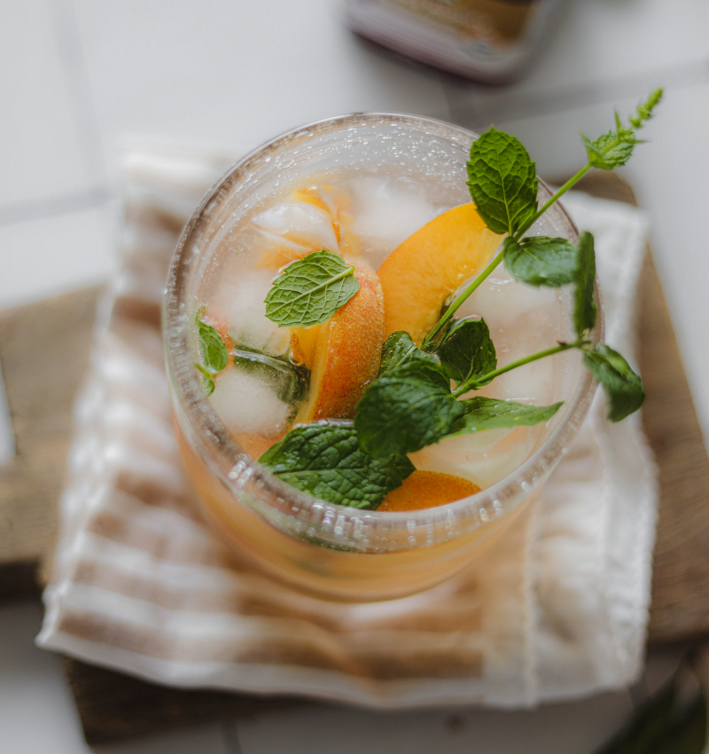Peach, Lemon and Mānuka Tonic