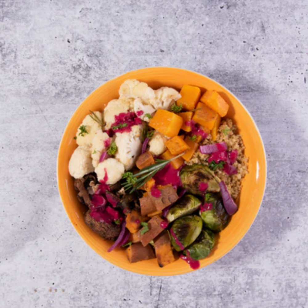 Longevity Bounty Bowl with MediterrAsian sauce