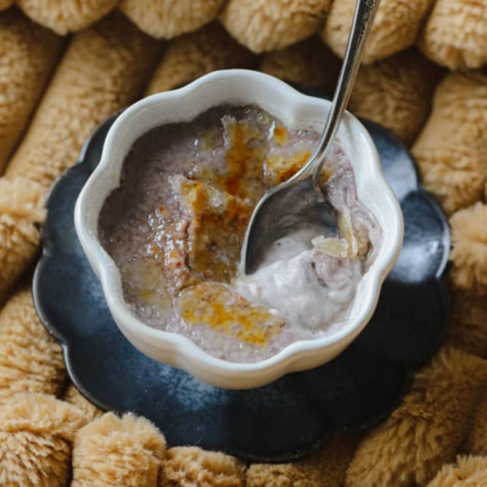 Elderberry and Vanilla Bean Crème Brûlée