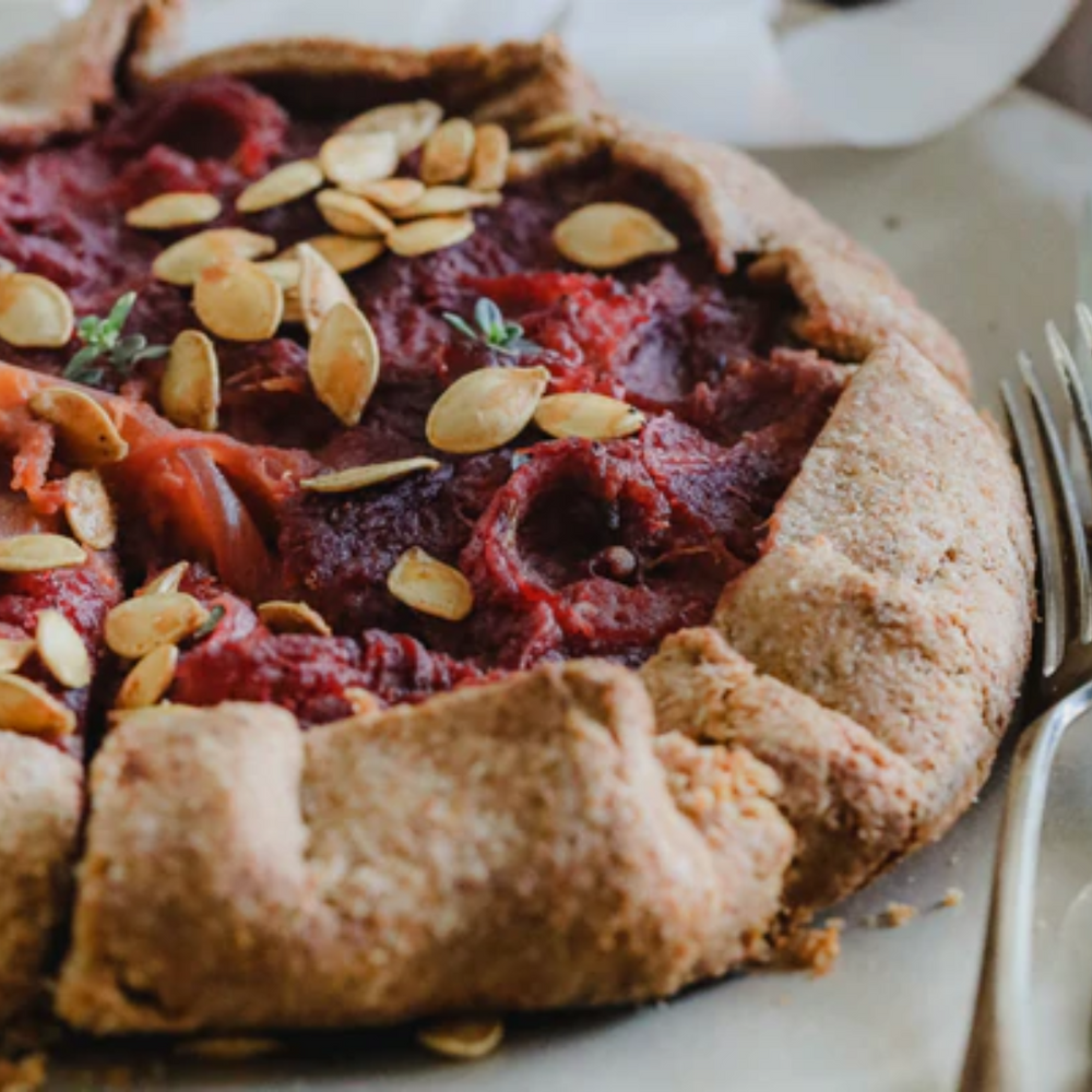 Roasted Winter Vegetable & Beet Galette