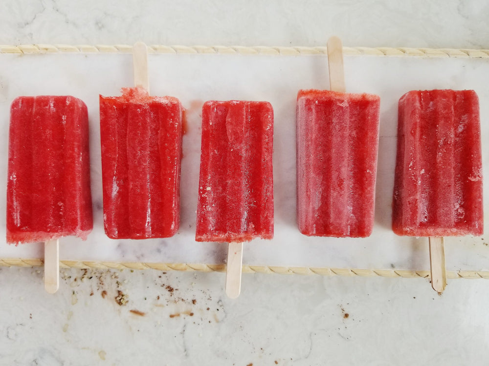 Healthy Strawberry Popsicles ft. Flora Mānuka Honey