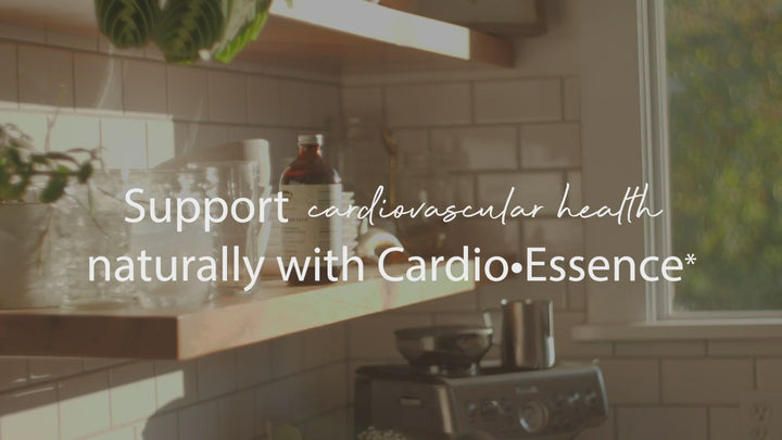  Support cardiovascular health naturally with Cardio Essence.A synergistic blend of hawthorn, passionflower, and hibiscus. Nourish your heart with cardio essence, non-gmo, kosher, vegan, gluten-free, safe for long-term use