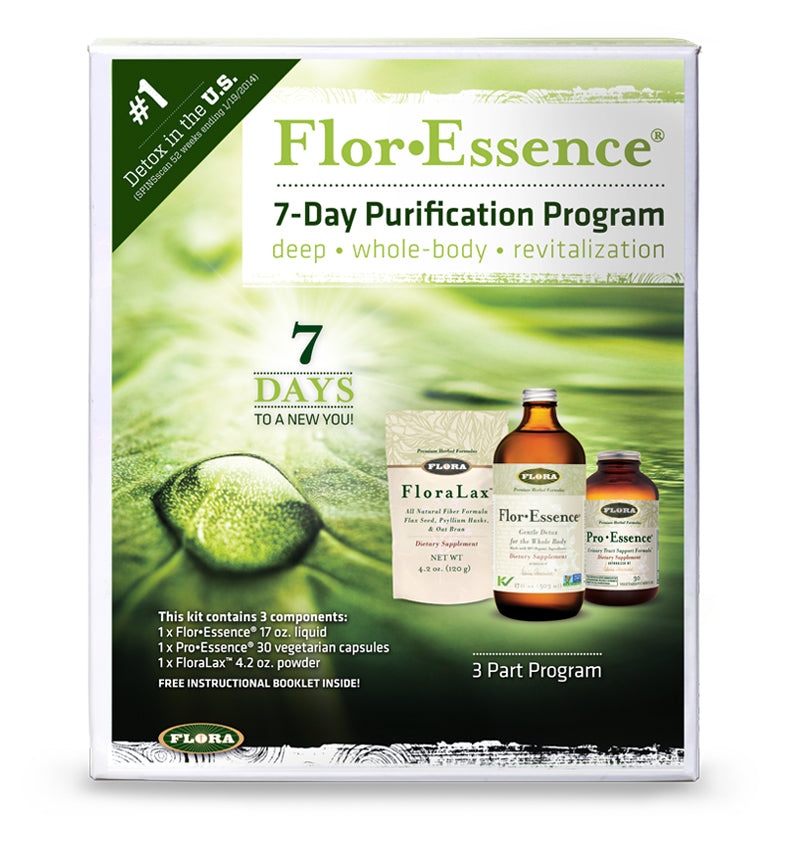 Flor*Essence 7-day cleanse and detox kit with laxatives, Pro*Essence, and gentle whole body cleanse formula