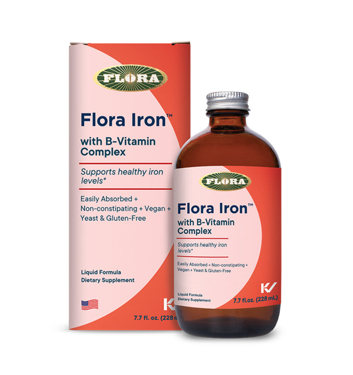 liquid iron and b-vitamin supplement to support healthy iron levels